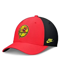 Nike Men's Crimson/Black New York Yankees Neon 90s Rise Swoosh Flex Hat