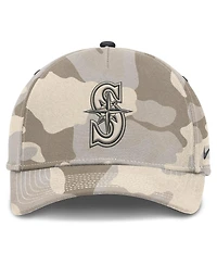 Nike Men's Natural Seattle Mariners Camo Pack Rise Adjustable Hat