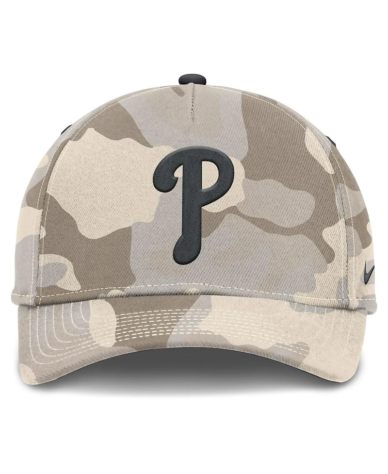 Nike Men's Natural Philadelphia Phillies Camo Pack Rise Adjustable Hat