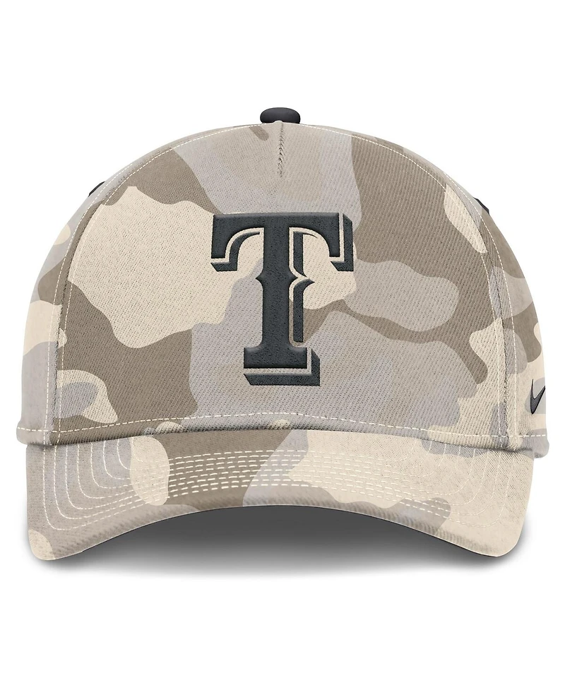 Nike Men's Natural Texas Rangers Camo Pack Rise Adjustable Hat