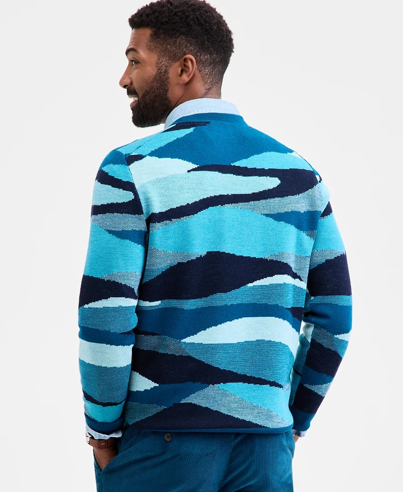 Club Room Men's Abstract Crewneck Sweater, Macy's Exclusive