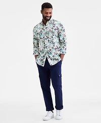 Club Room Men's Derek Floral Button-Down Poplin Shirt, Macy's Exclusive