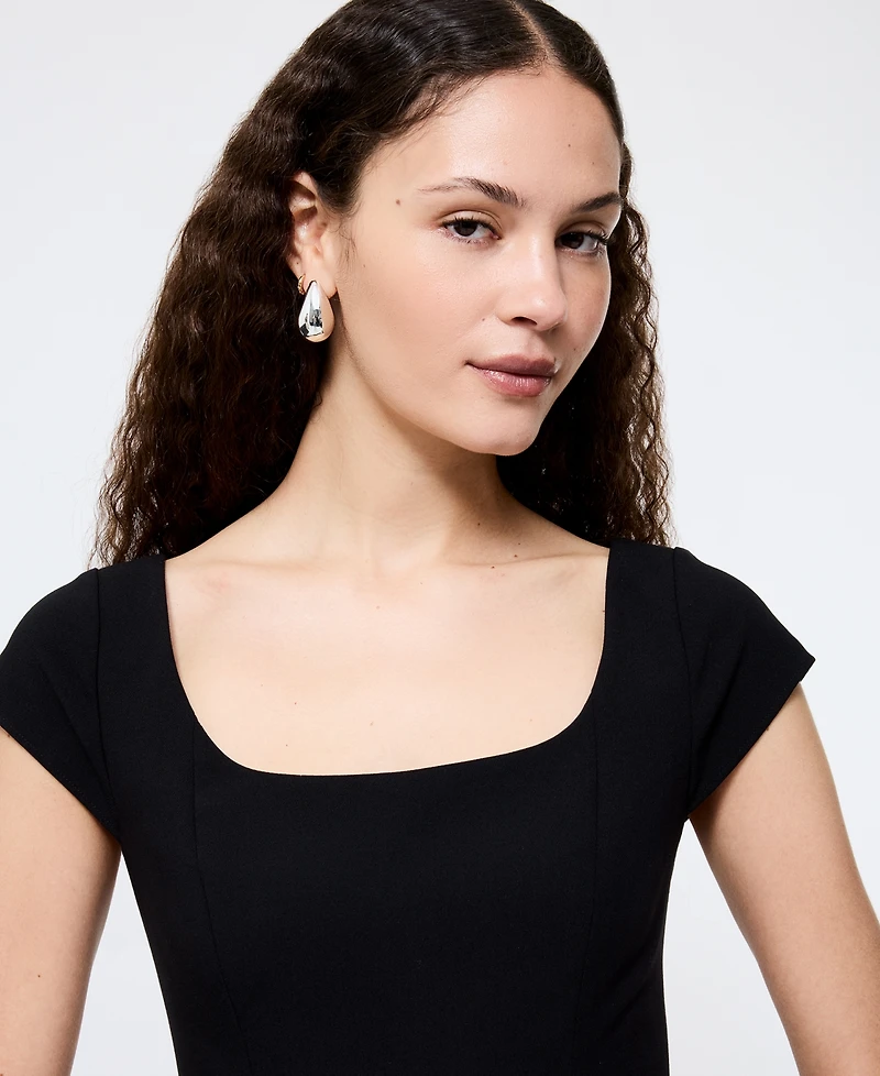 French Connection Women's Azra Twill Cap-Sleeve Mini Dress