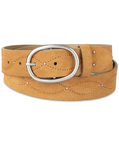 Levi's Western Stitched & Studded Suede Belt