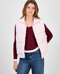 Madden Girl Women's Ribbed-Trim Puffer Vest