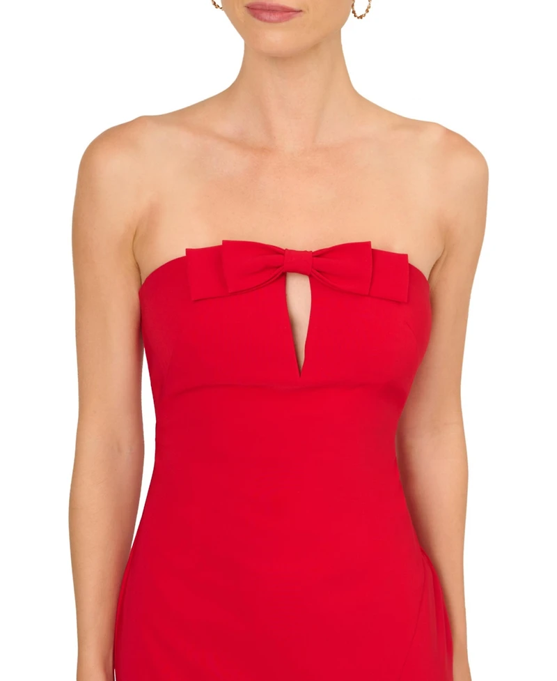 Adrianna Women's Crepe Sleeveless Slit Gown
