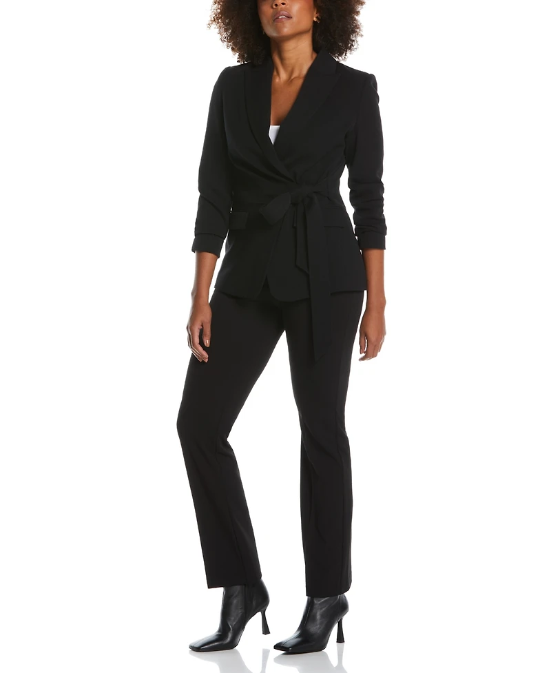 Rafaella Petite Stretch Pull On Classic Fit Crepe Pants