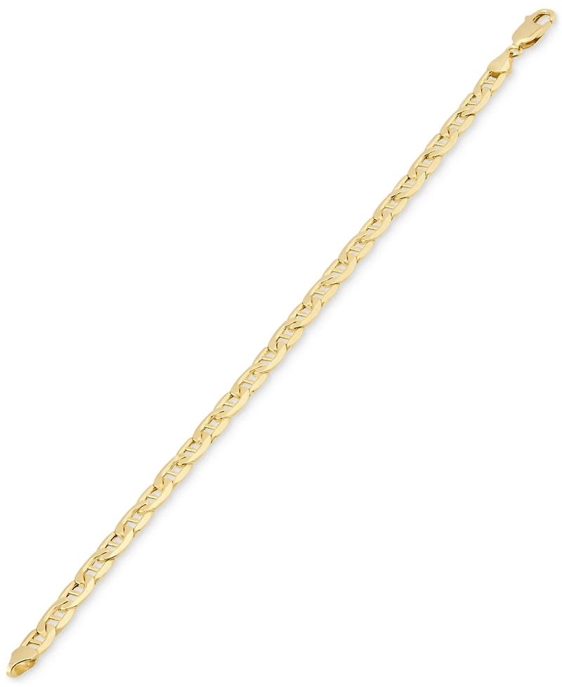 Italian Gold Polished Mariner Link Chain Bracelet in 14k Gold