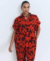 Mango Women's Printed Short-Sleeved Shirt