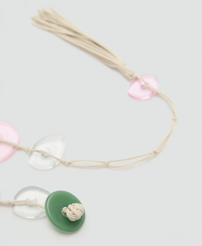 Mango Women's Mixed Beads Belt