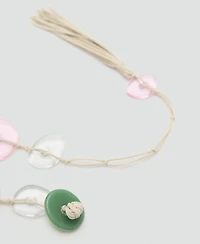 Mango Women's Mixed Beads Belt