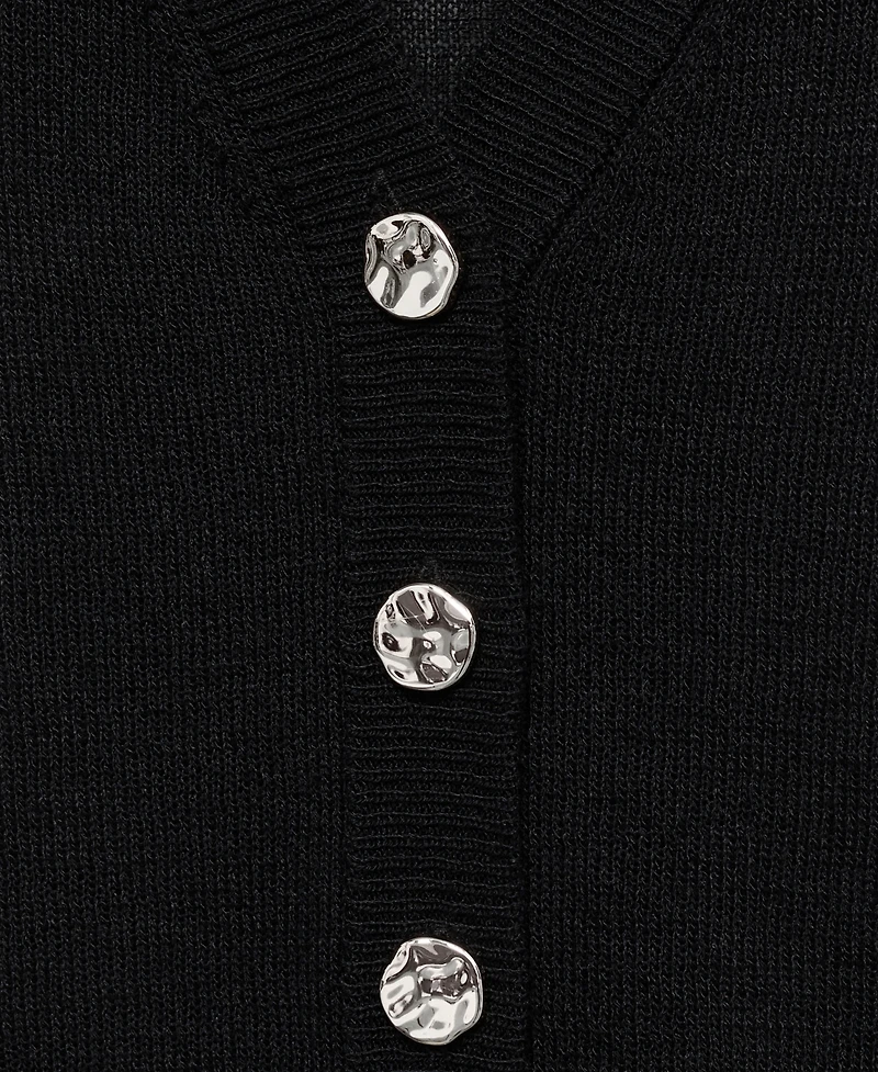 Mango Women's Fine Knit Buttoned Sweater Vest