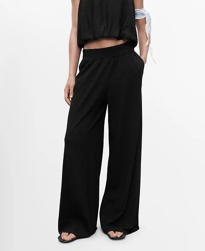 Mango Women's Fine Knit Straight Fit Pants