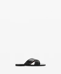Mango Women's Studded Leather Sandals