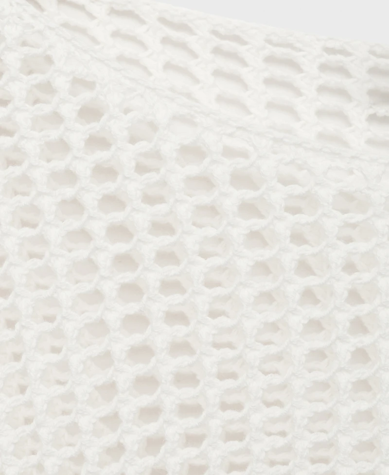 Mango Women's Long-Sleeved Crochet Sweater