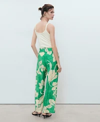 Mango Women's Belt Printed Pants