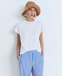 Mango Women's Stripe-Print Straight Pants