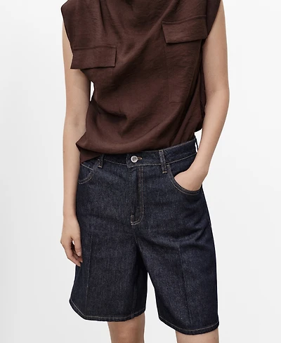 Mango Women's High-Rise Straight Bermuda Shorts