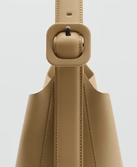 Mango Women's Leather Effect Bucket Bag