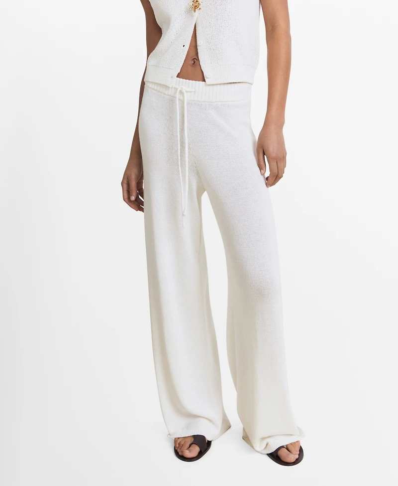 Mango Women's Straight Knitted Pants