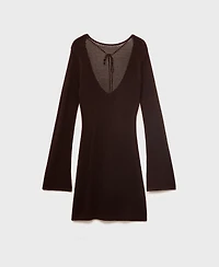 Mango Women's Open Back Crochet Dress