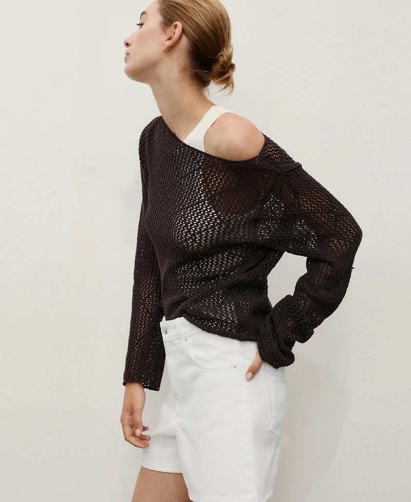 Mango Women's High-Rise Denim Shorts