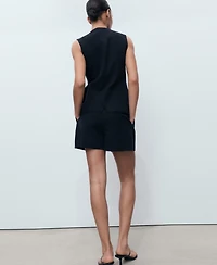 Mango Women's Pleated Tailored Shorts