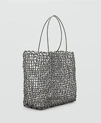 Mango Women's Braided Shoulder Bag