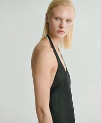 Mango Women's Semi-Transparent Combination Dress