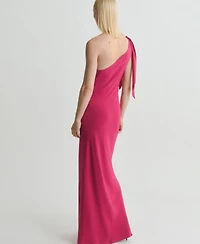 Mango Women's Knot Strap Asymmetrical Dress