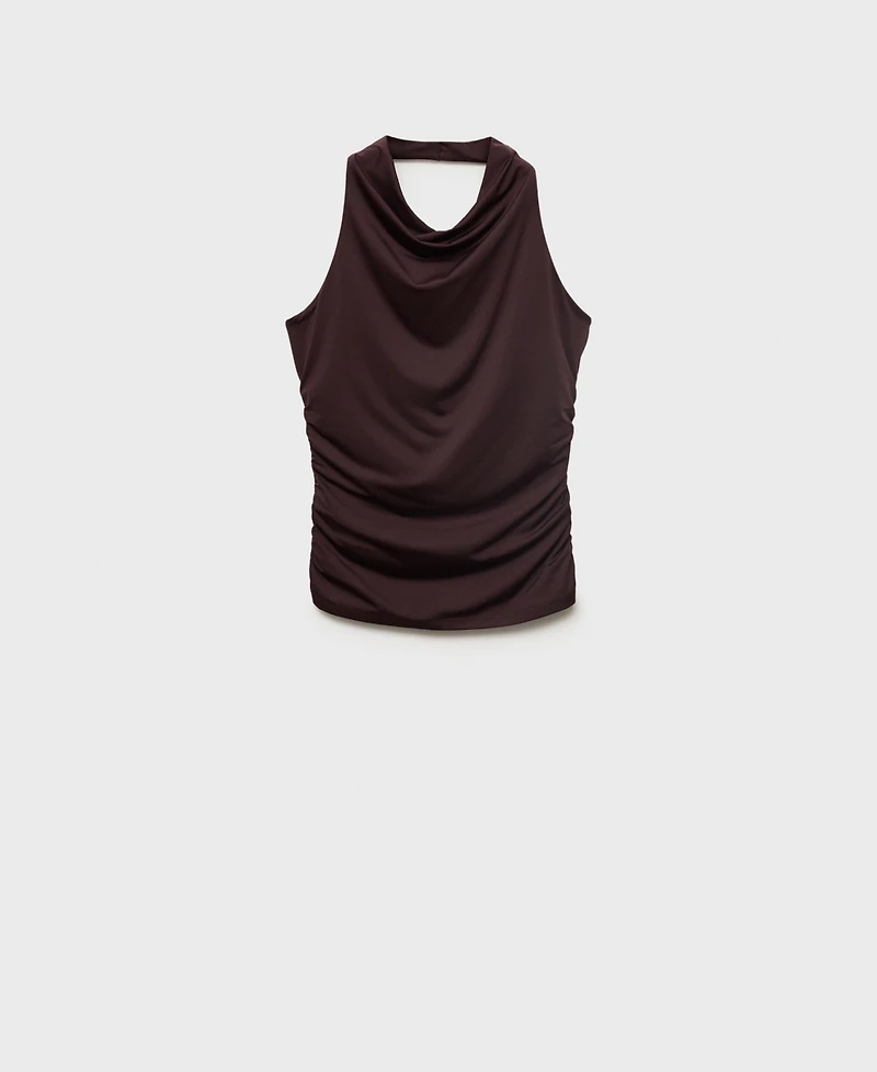 Mango Women's Draped Halter Top