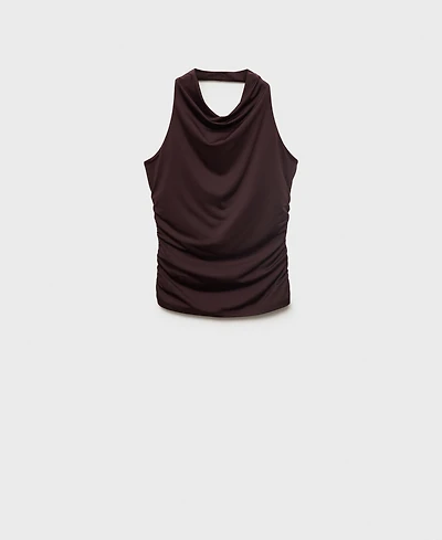 Mango Women's Draped Halter Top
