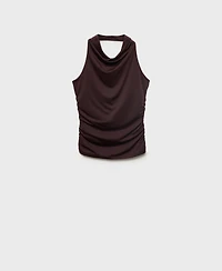 Mango Women's Draped Halter Top