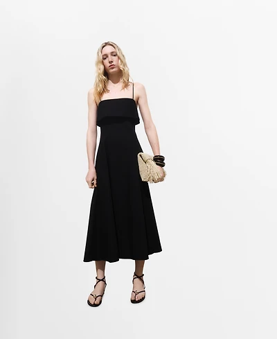 Mango Women's Flared Cotton Dress