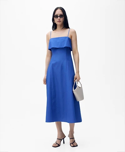 Mango Women's Flared Cotton Dress