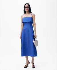 Mango Women's Flared Cotton Dress