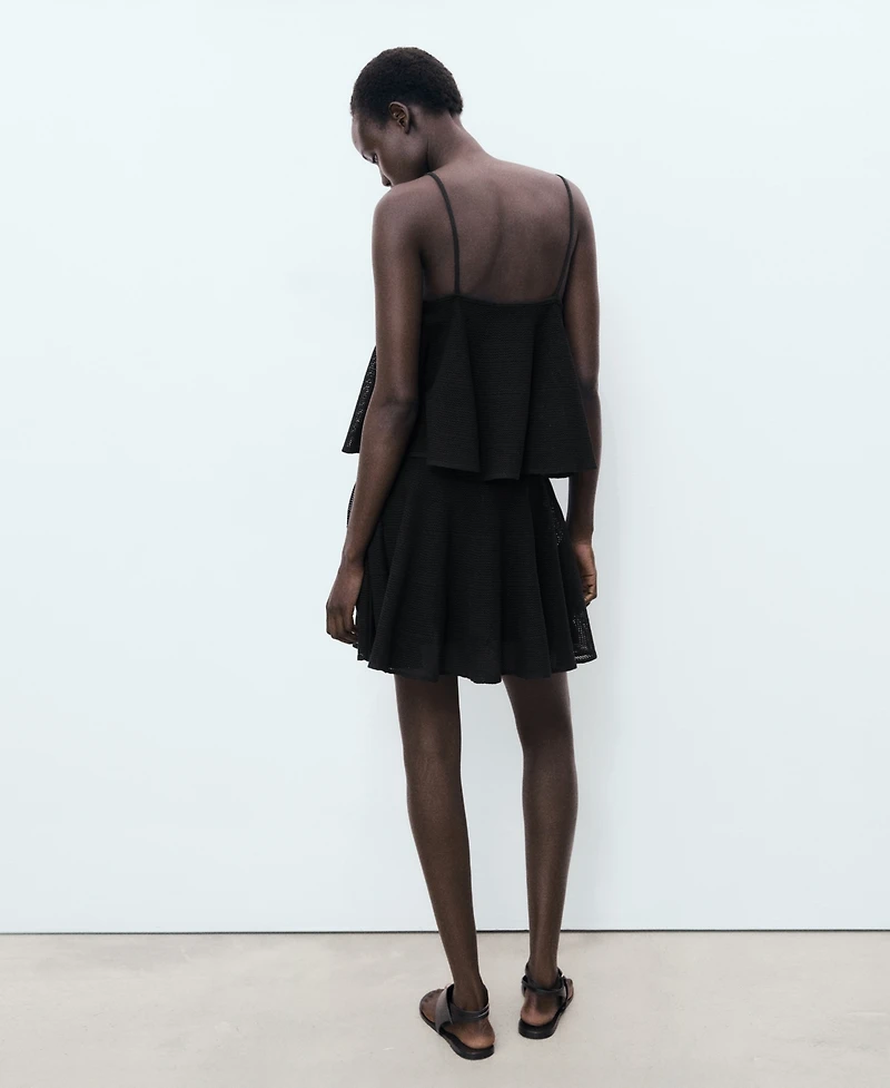Mango Women's Ruffle Knit Dress