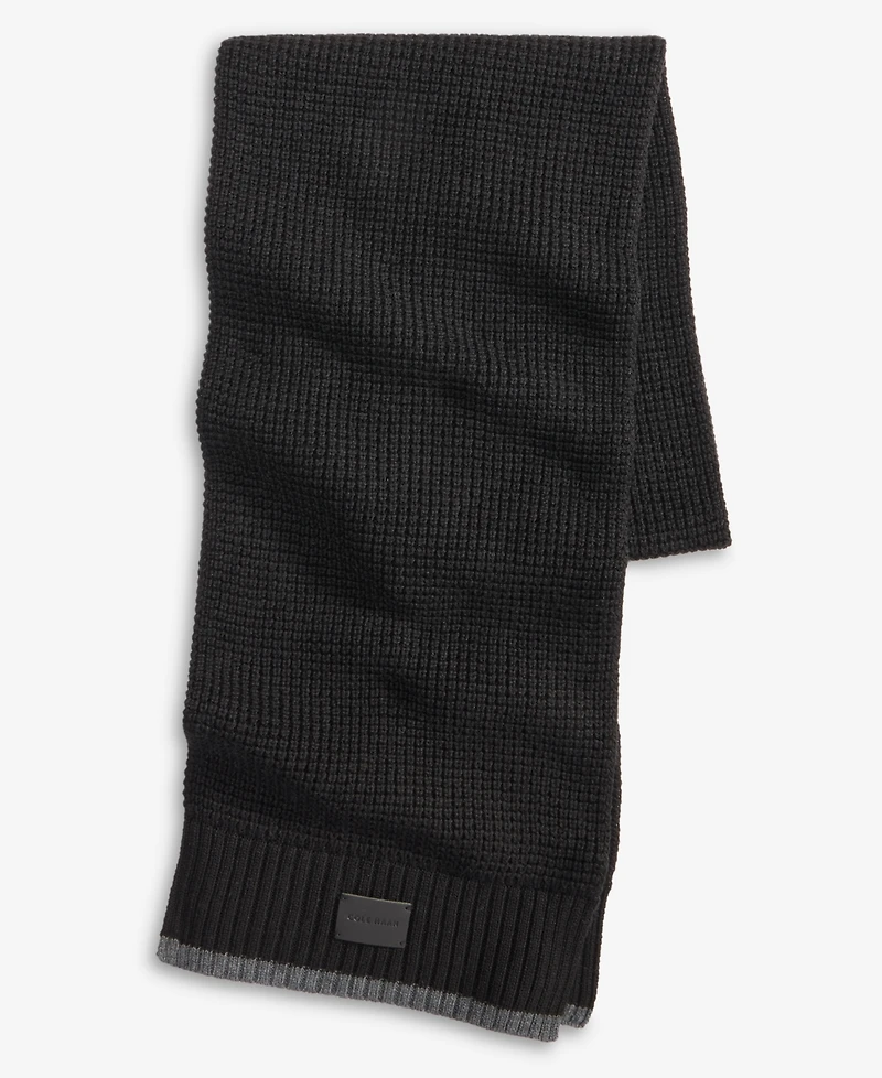 Cole Haan Men's Waffle-Knit Scarf