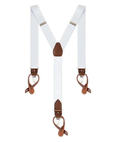 Club Room Men's Solid Clip End and Button End Convertible Suspender