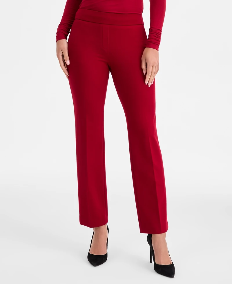 Anne Klein Women's Mid Rise Pull-On Tailored Pants