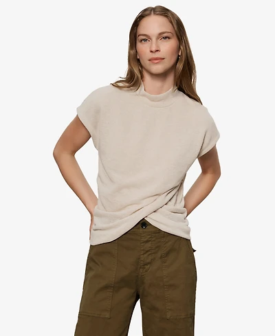 Sanctuary Women's Draped Mock Neck Top