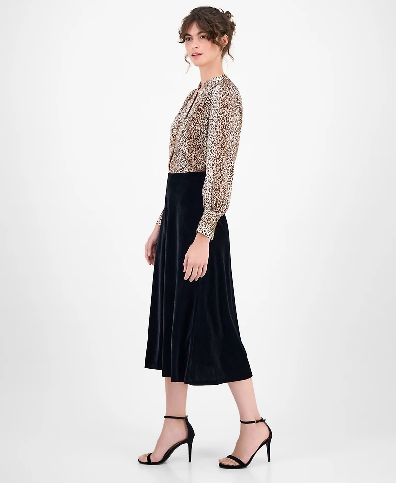 Anne Klein Women's Velvet Midi Skirt