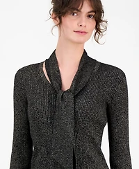 Anne Klein Women's Ribbed Scarf Sweater