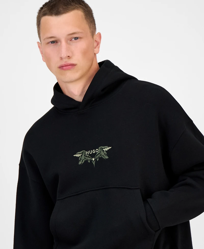 Hugo Boss Men's Dimstone Relaxed Fit Long Sleeve Embroidered Logo Hoodie