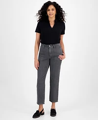 Style & Co Women's Mid-Rise Relaxed Straight-Leg Jeans, Macy's Exclusive