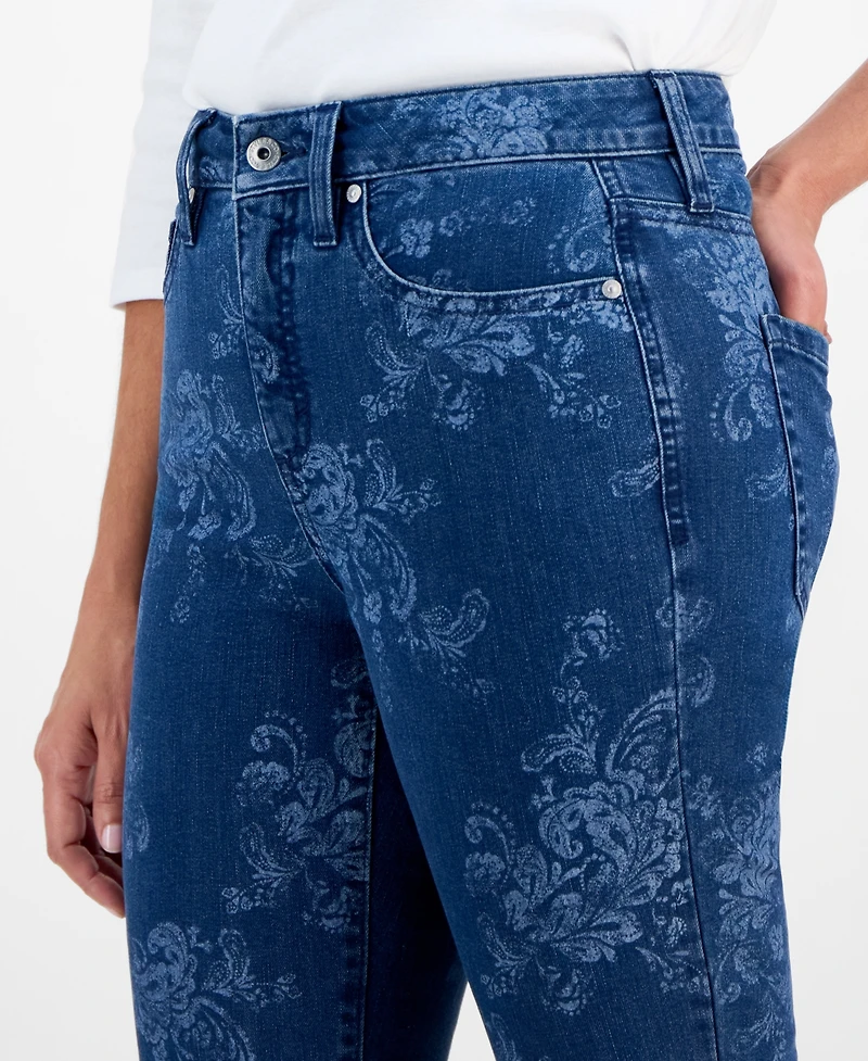 Style & Co Women's Printed Straight-Leg Jeans, Macy's Exclusive