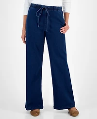 Style & Co Women's Wide-Leg Pull-On Jeans, Macy's Exclusive