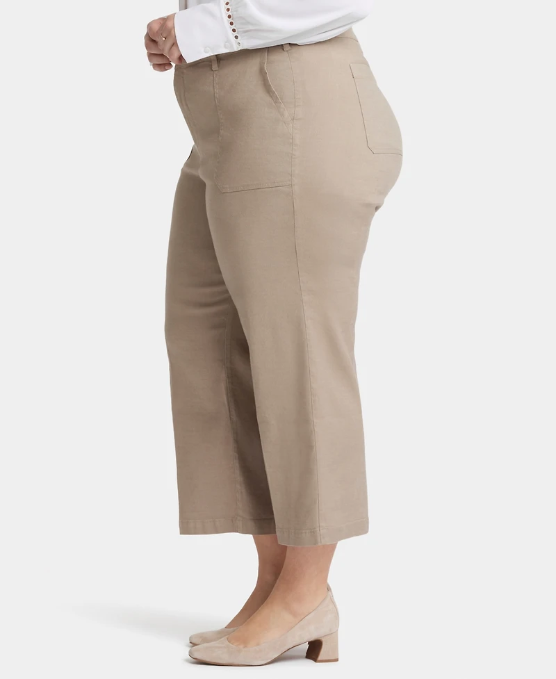 Nydj Plus Size Wide Leg Cargo Capri Pants