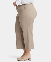 Nydj Plus Size Wide Leg Cargo Capri Pants