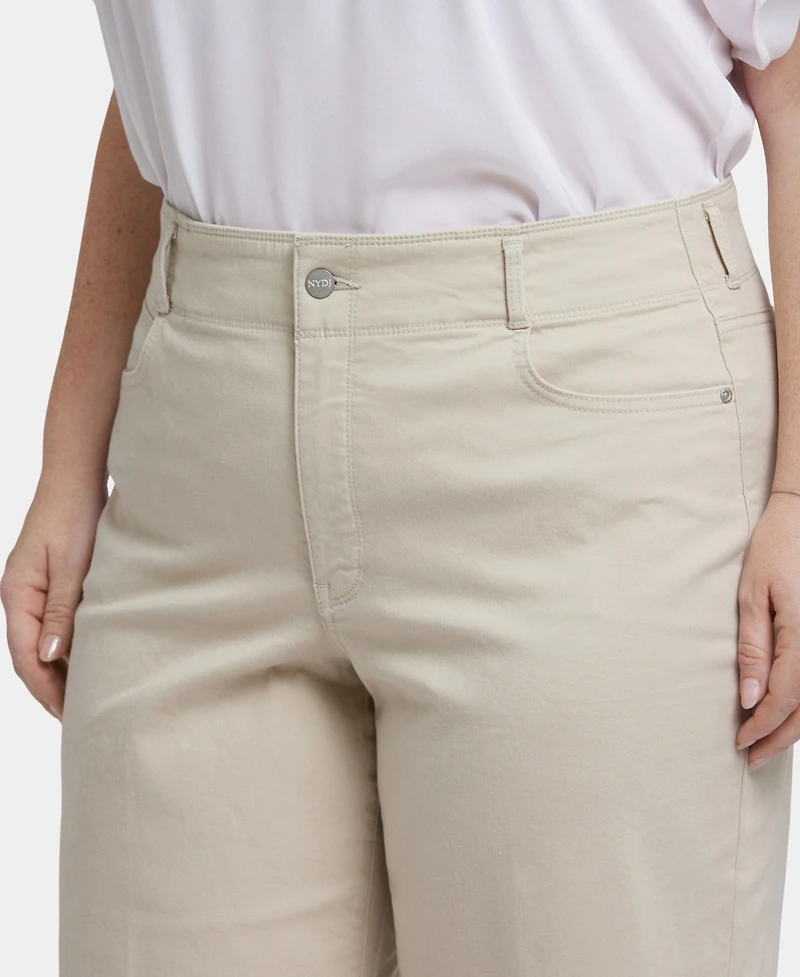 Nydj Plus Size Brigitte Wide Leg Capri Jeans
